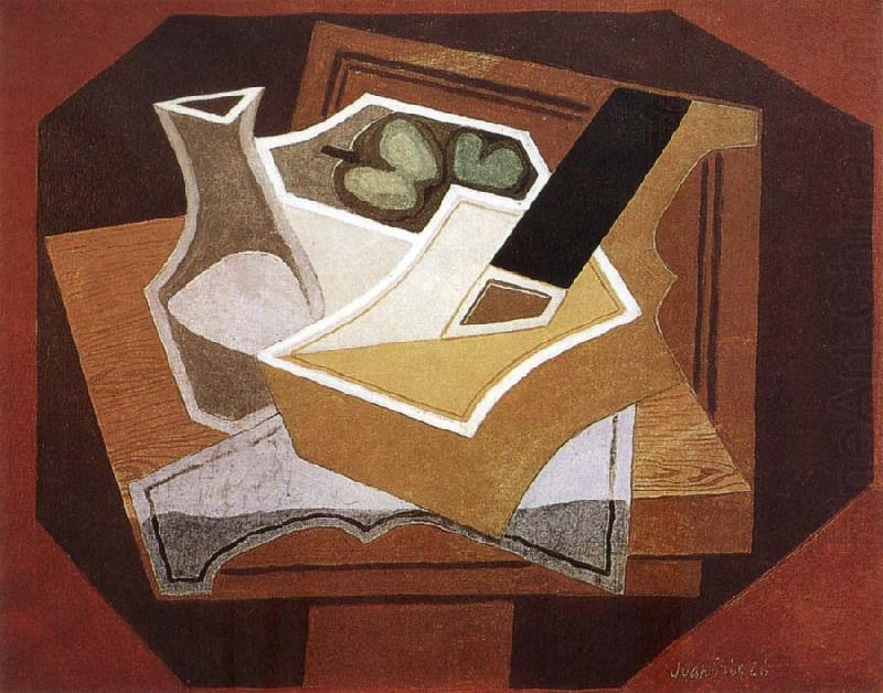 Juan Gris Guitar apple and water bottle china oil painting image